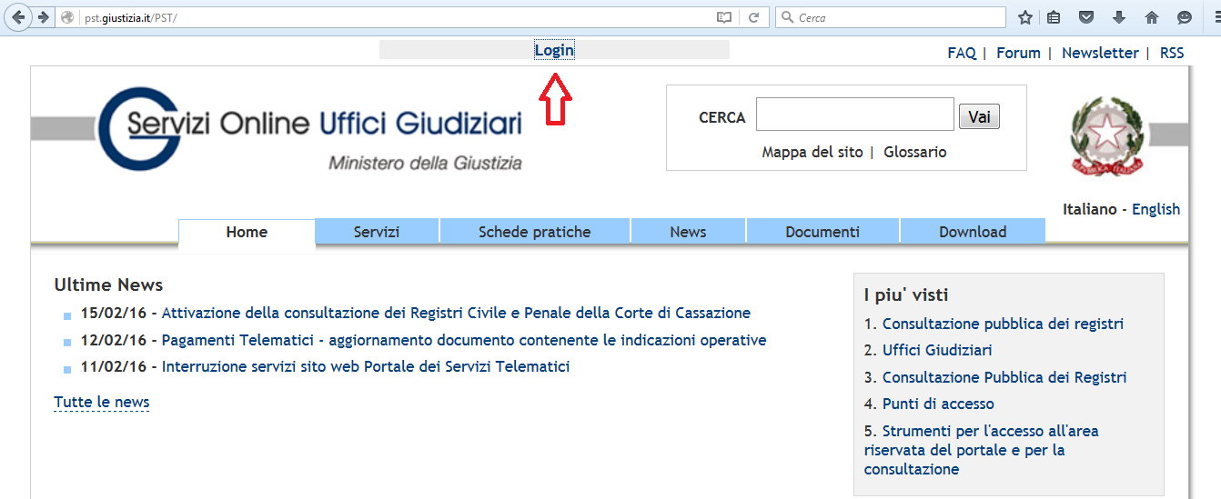 PST Giustizia guida all'uso del portale AvvocatiAmministrativisti.it